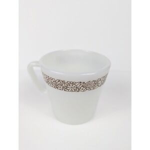 Pyrex Woodland Milk Glass‎ Mug 10 Oz.  Vintage Cottagecore